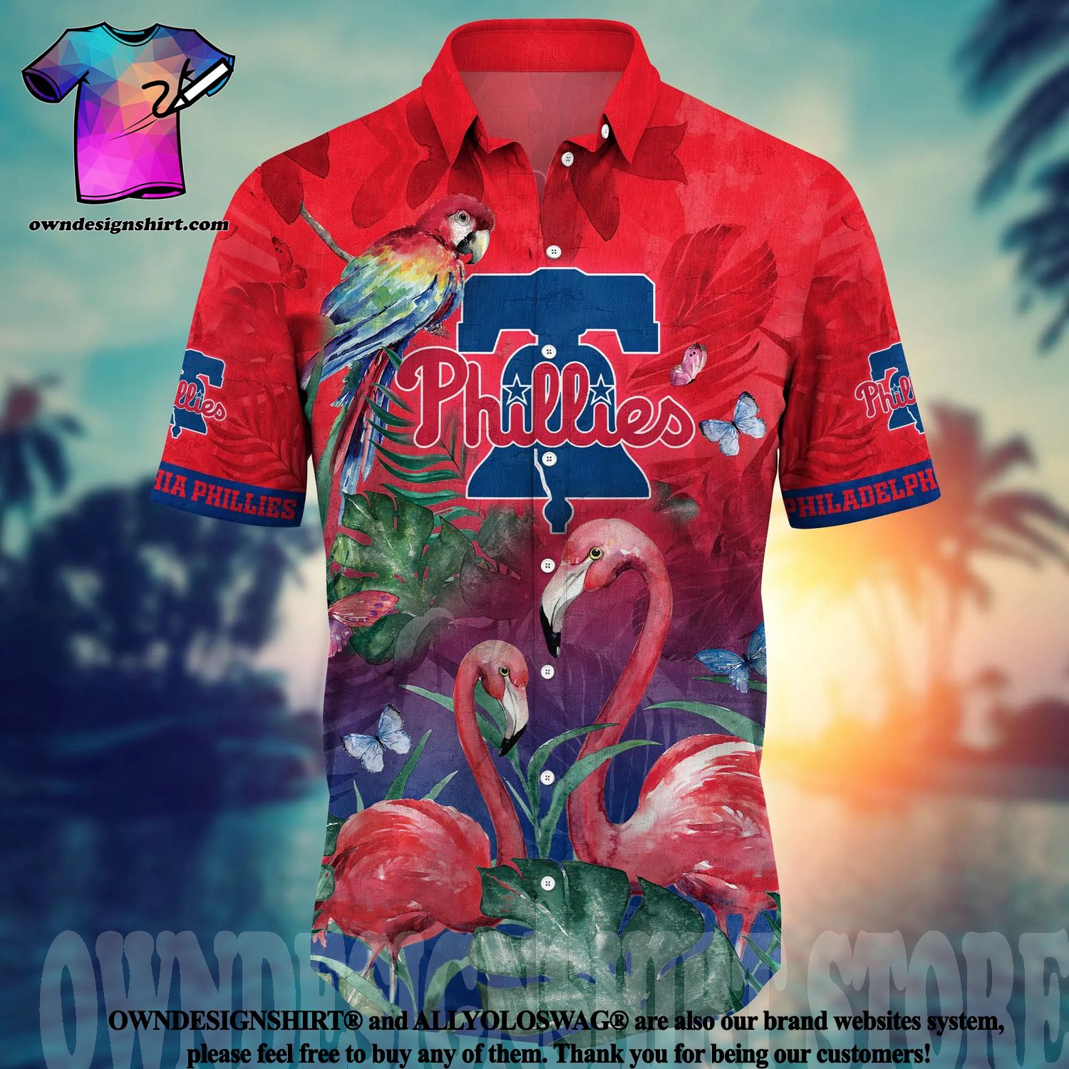 The best selling] Philadelphia Phillies MLB Floral Full Print Unisex Hawaiian  Shirt