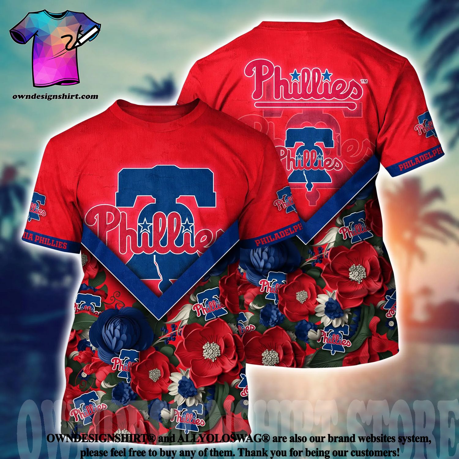 Philadelphia Phillies Flower MLB Baseball Jersey Shirt