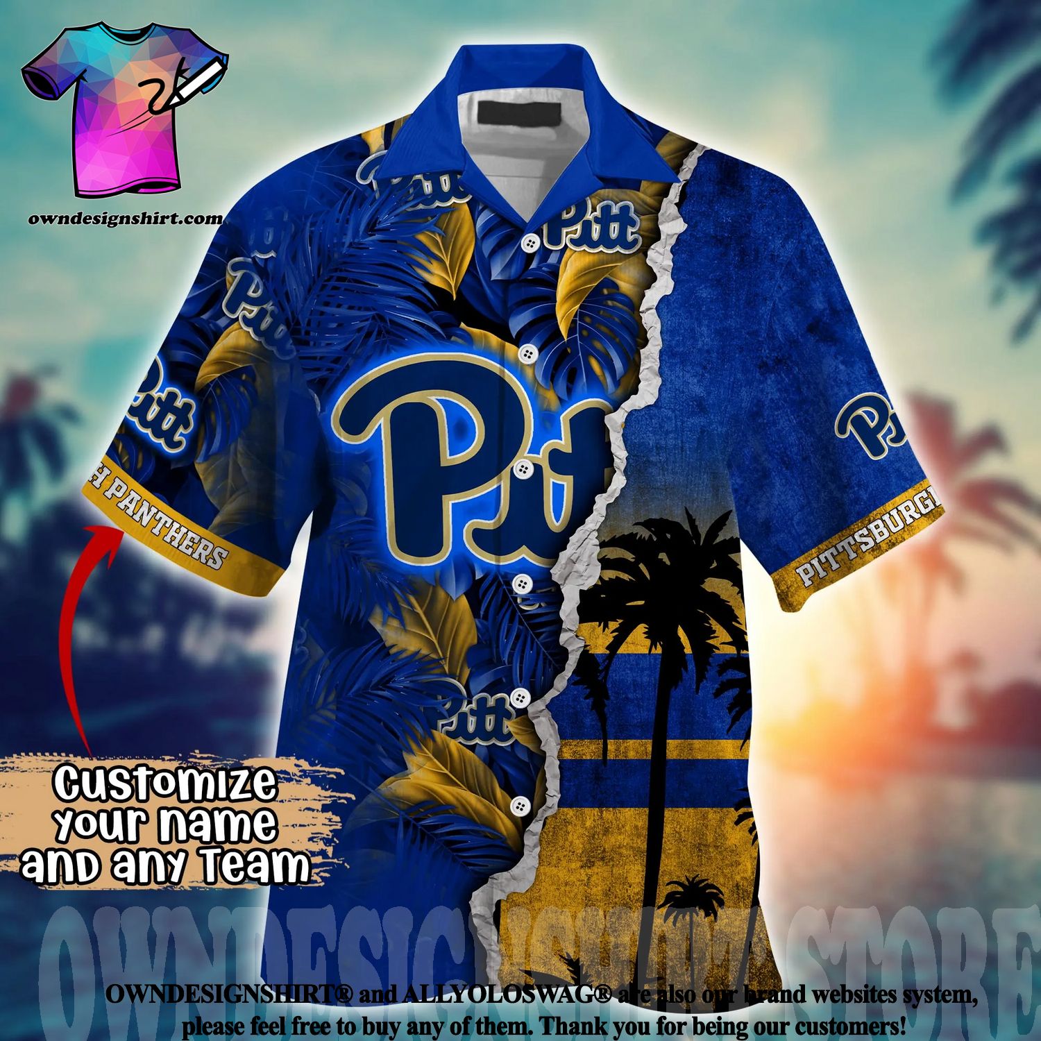 Pittsburgh Panthers NCAA Hawaiian Shirt Beach Aloha Shirt - Trendy