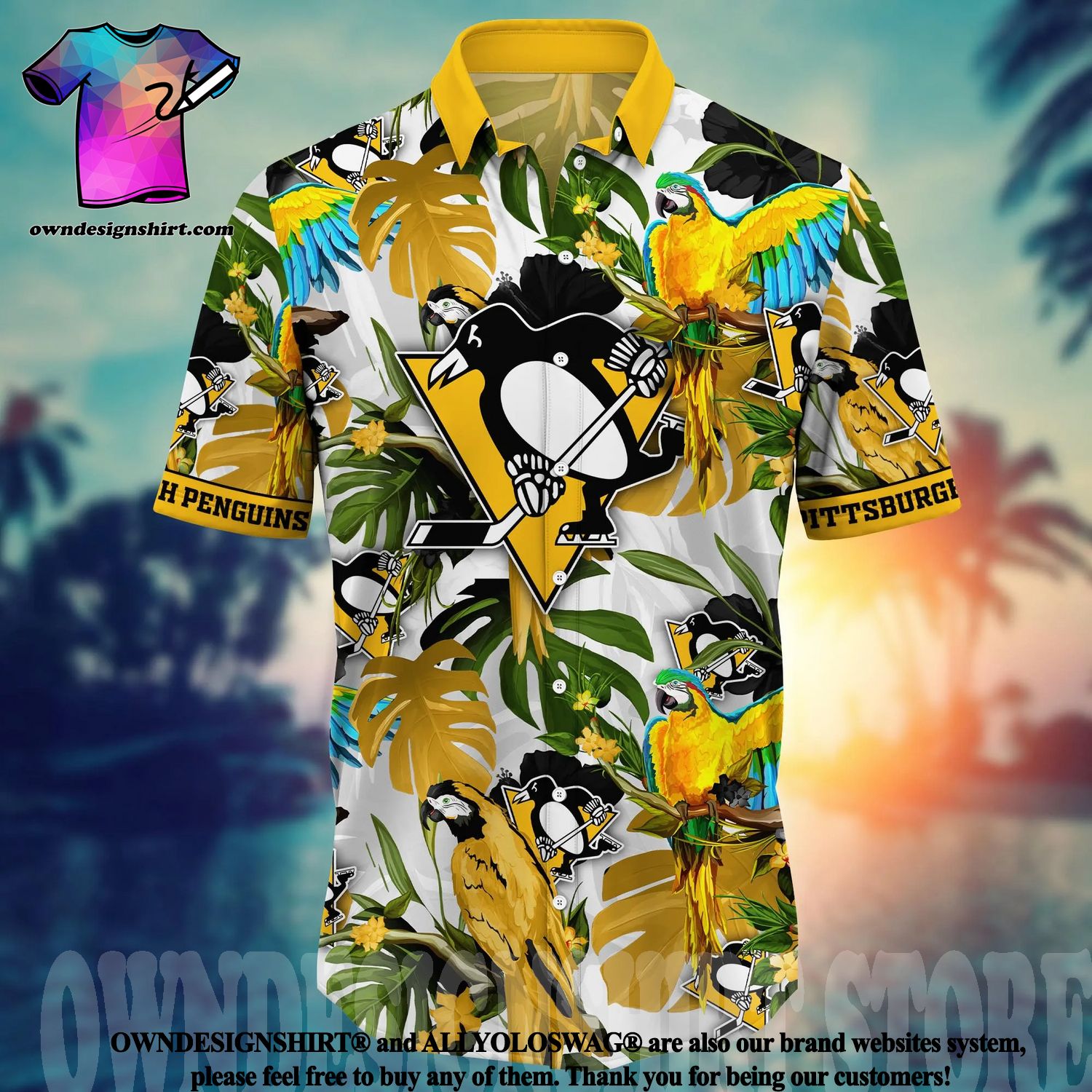 Pittsburgh Penguins Hockey Team 3d Print Summer Hawaiian Shirt And