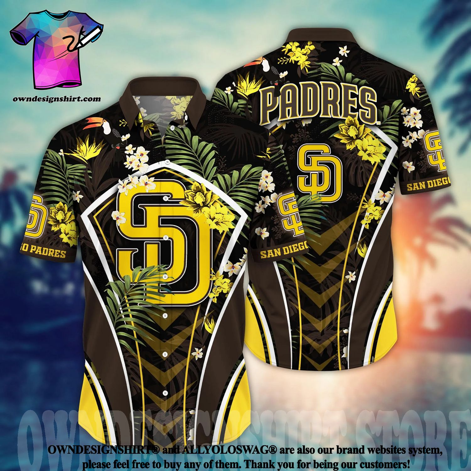 San Diego Padres MLB Flower 3D Hawaiian Shirt Trending For This Summer  Customize Shirt - T-shirts Low Price