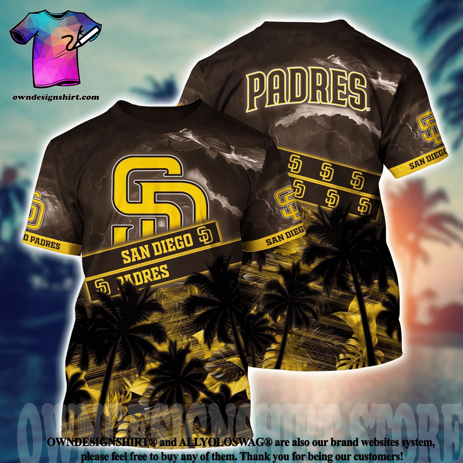 San Diego Padres Tropical Pattern Pink Hawaiian Shirt