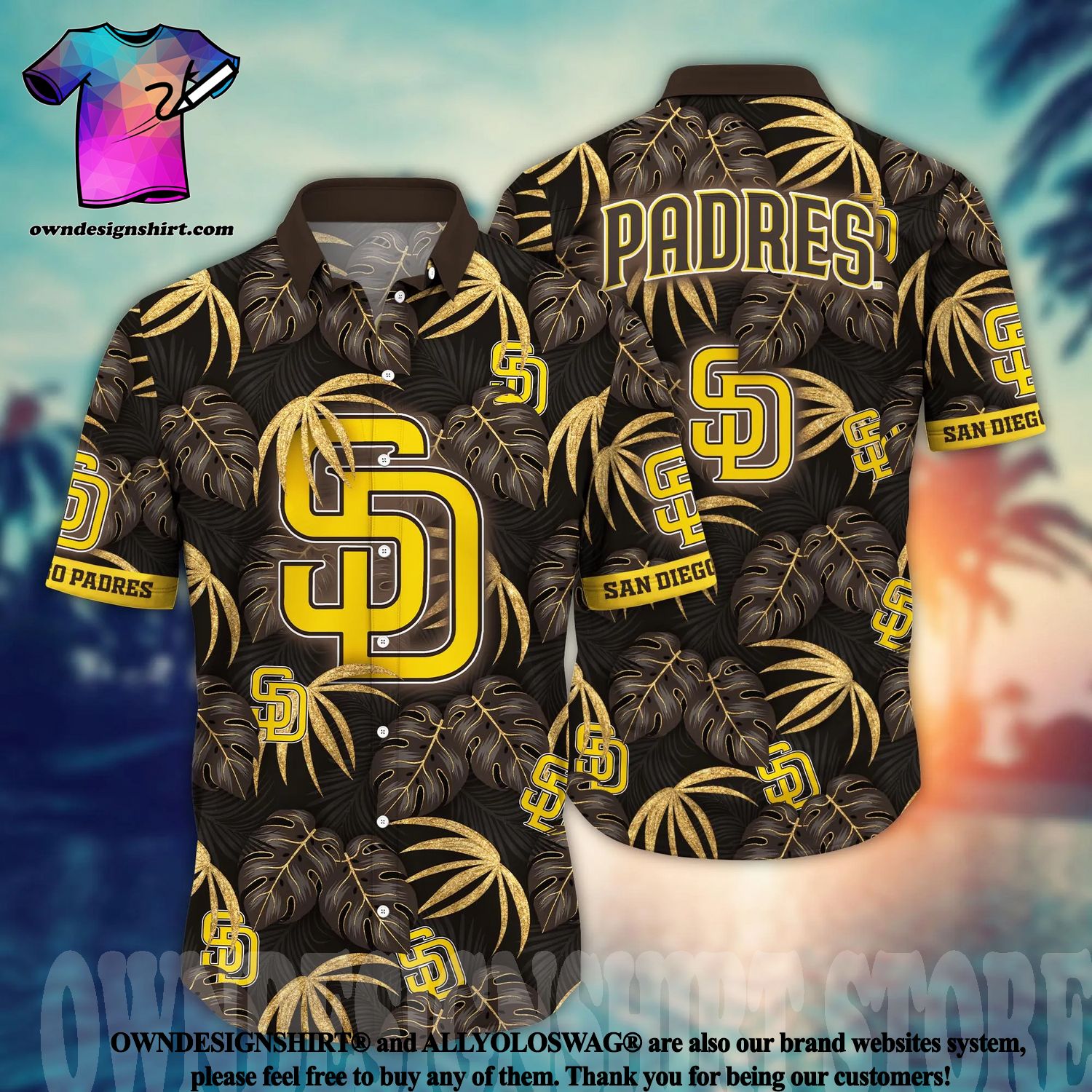 San Diego Padres MLB Palm Tree Pattern Hawaii Shirt For Sports Fans Unisex  Sport Hawaii Shirt - Trendy Aloha