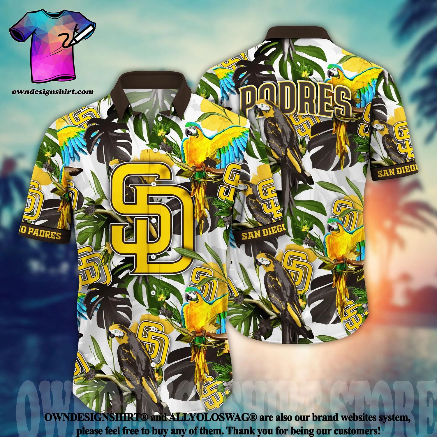 San Diego Padres MLB Palm Tree Pattern Hawaii Shirt For Sports Fans Unisex  Sport Hawaii Shirt - Trendy Aloha