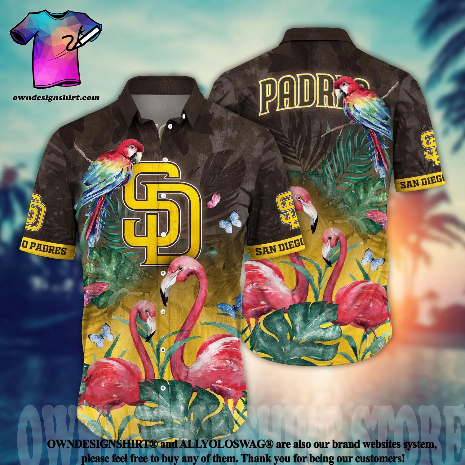 San Diego Padres MLB Flower All Over Print 3D Hawaiian Shirt