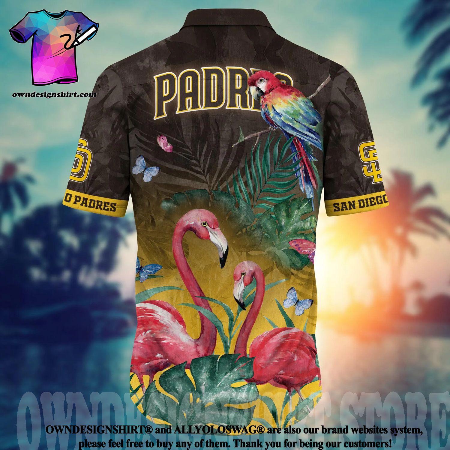 San Diego Padres MLB Flower All Over Print 3D Hawaiian Shirt