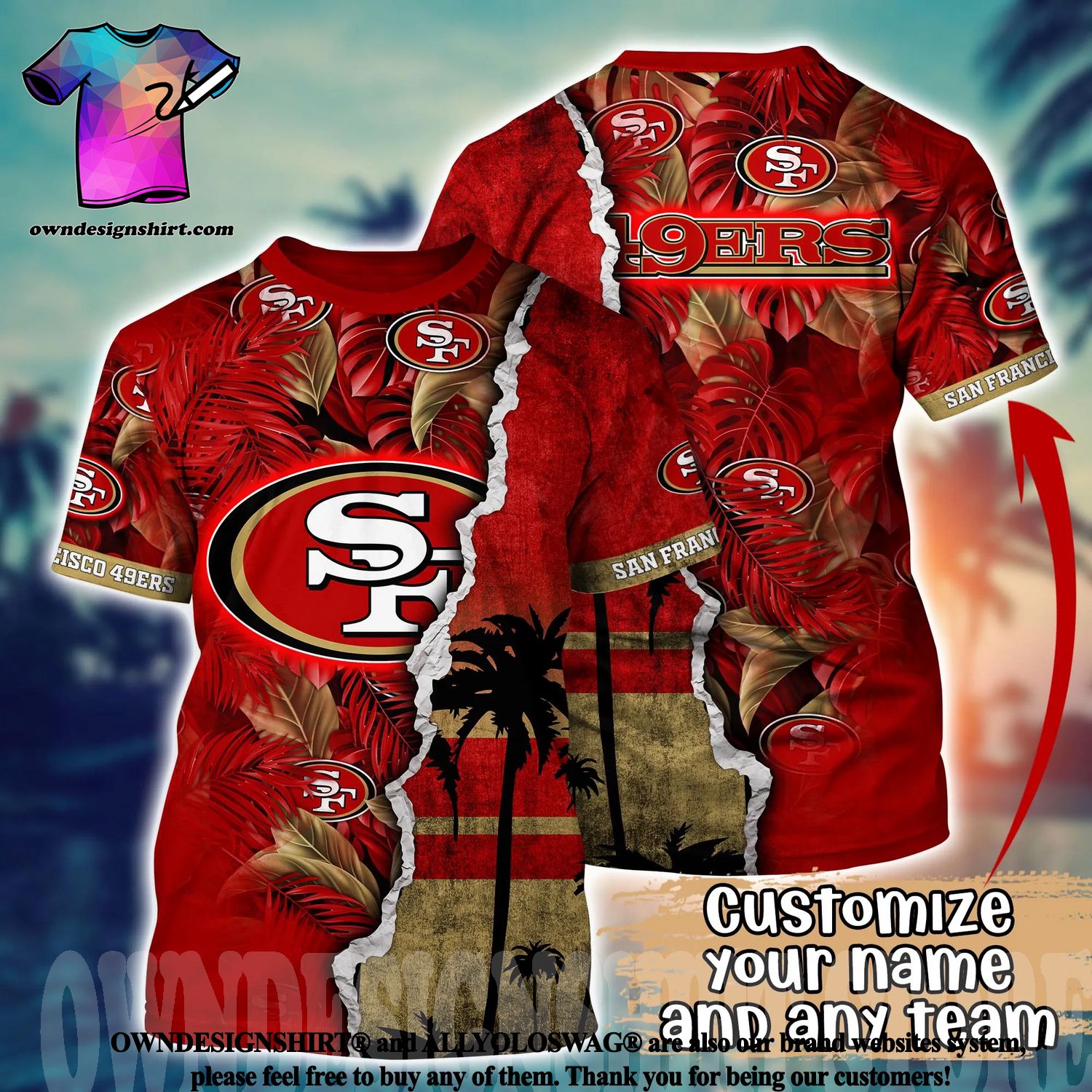 The best selling] San Francisco 49ers NFL Floral All Over Printed