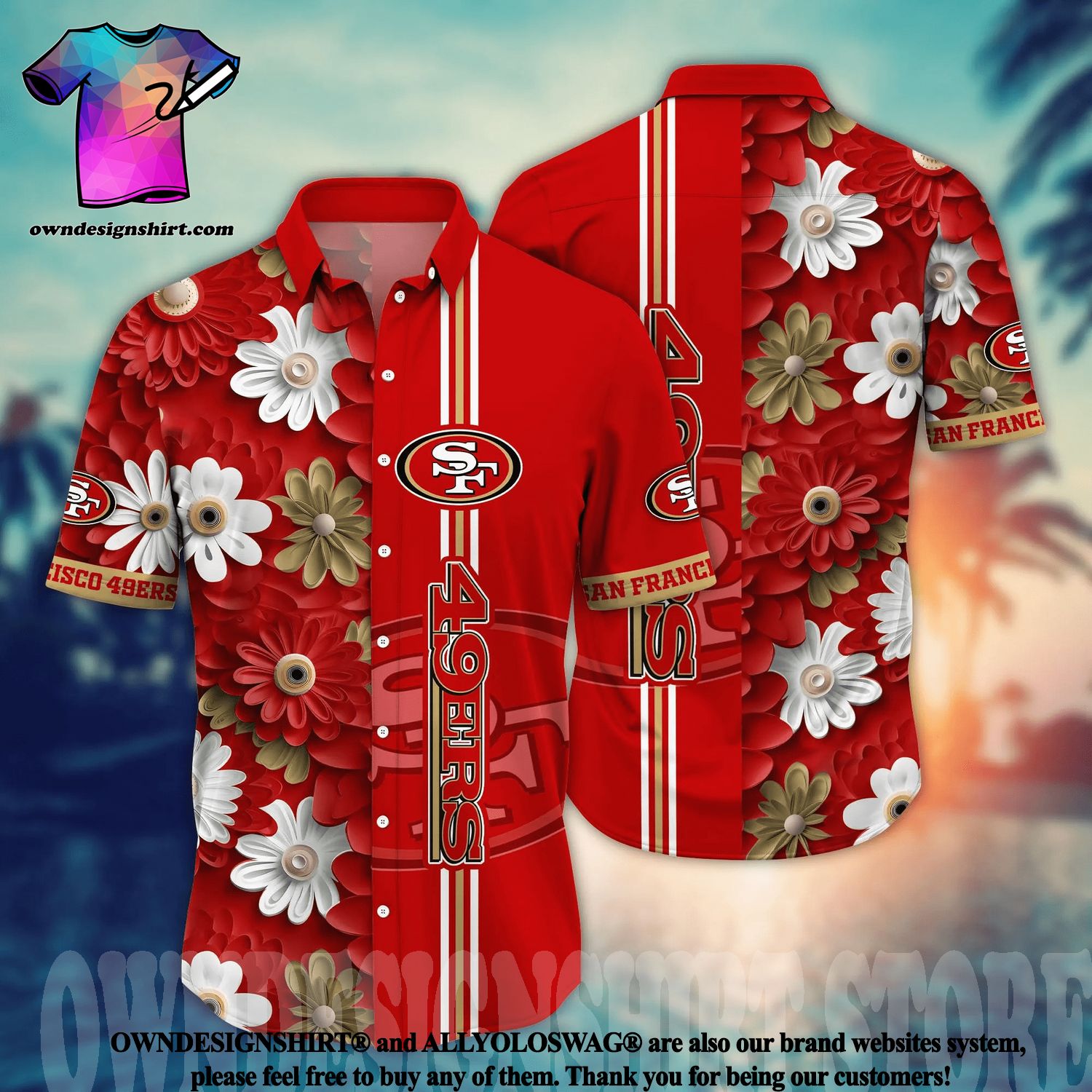 San Francisco 49ers NFL Floral Full Print Classic Hawaiian Shirt