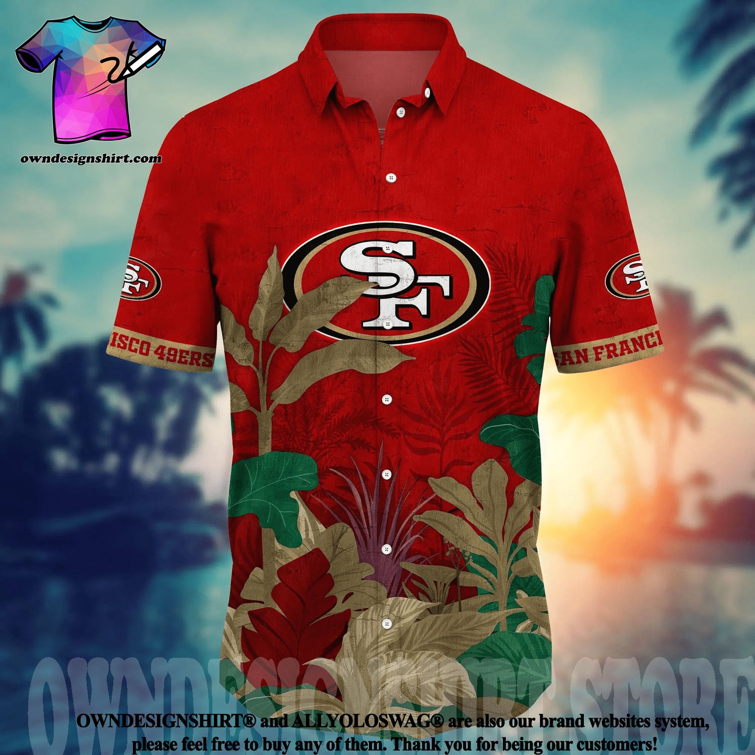 San Francisco 49ers Thematic Funny Hawaiian Shirts - Banantees