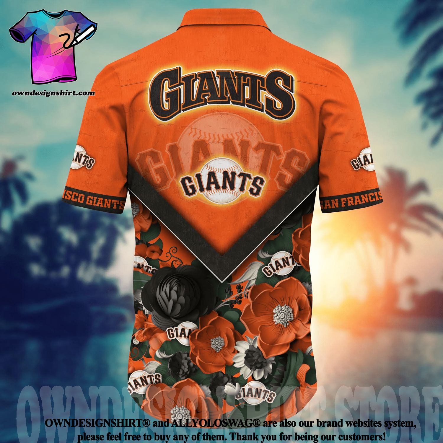 The best selling] San Francisco Giants MLB Floral Full Print Unisex  Hawaiian Shirt