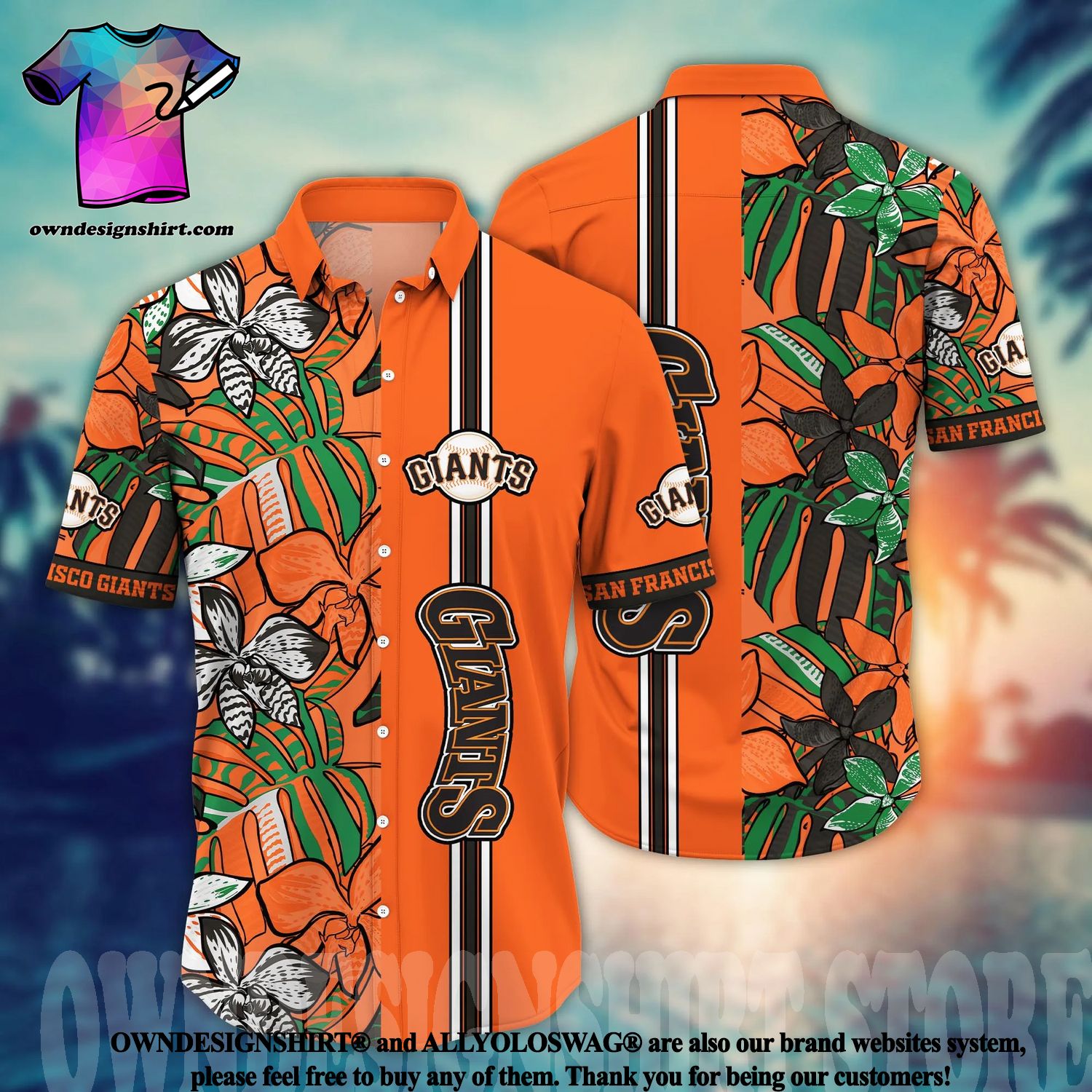 San Francisco Giants MLB Flower Unisex Full Printed Hawaiian Shirt