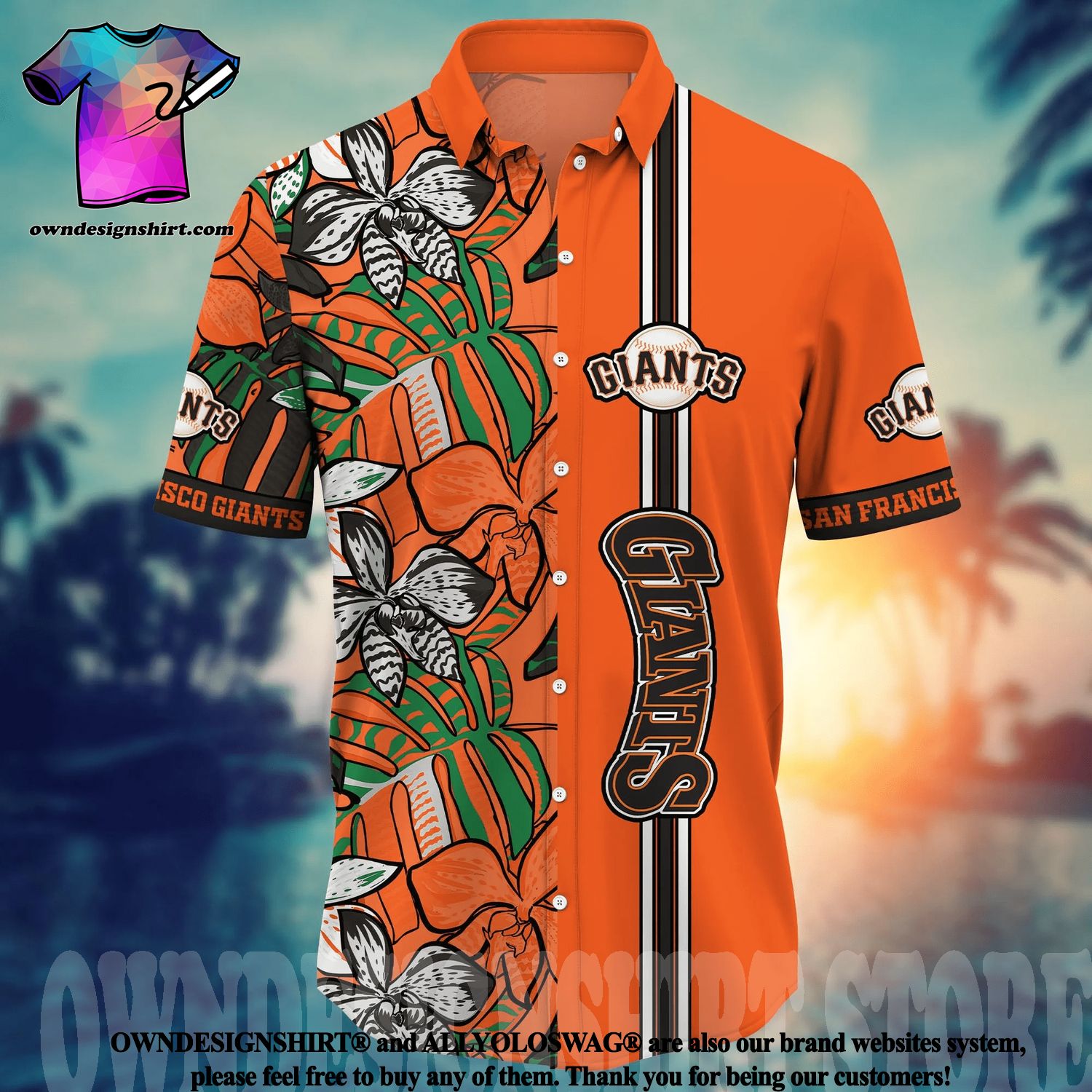 The best selling] San Francisco Giants MLB Floral Full Print Unisex  Hawaiian Shirt
