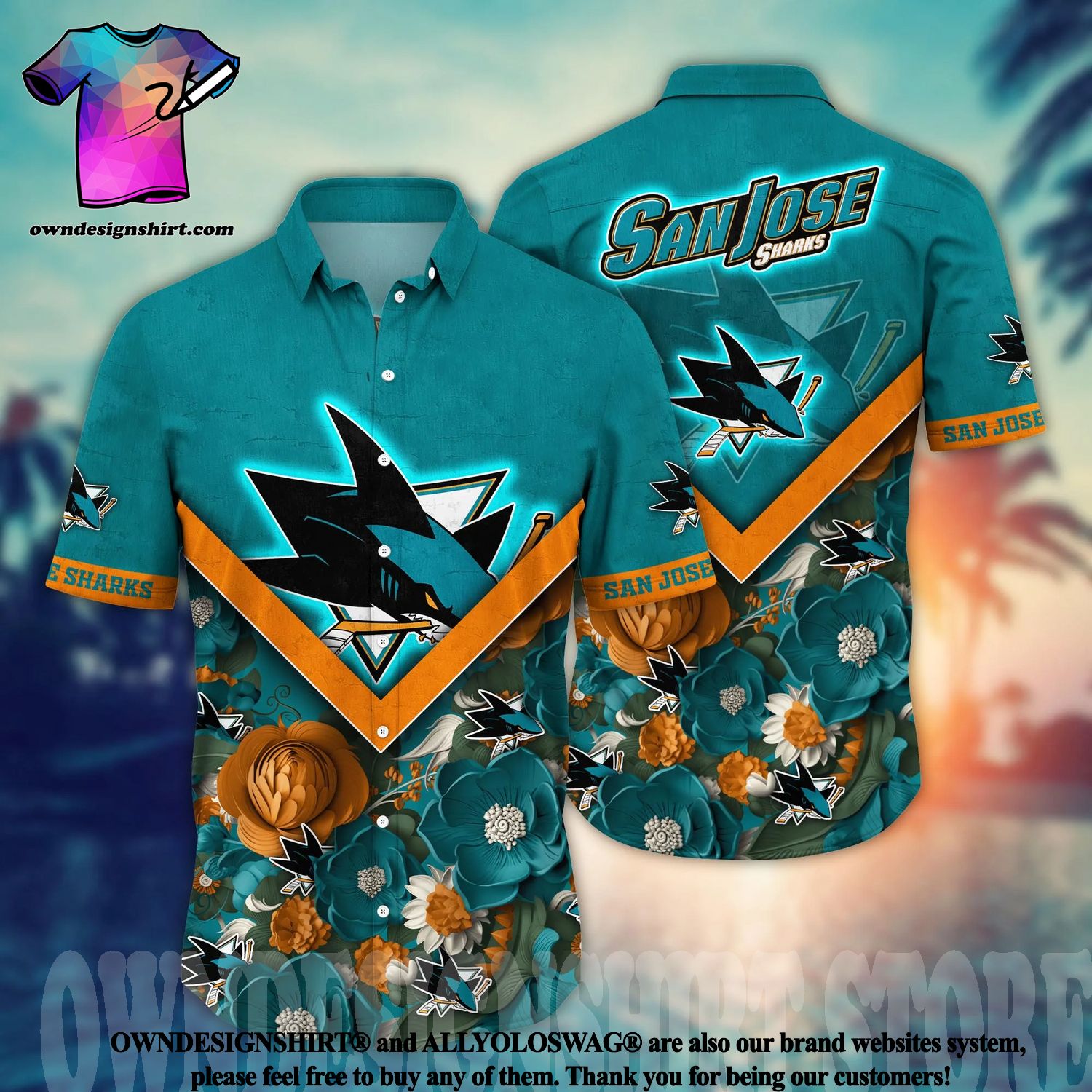 Spirit Jersey NHL SAN JOSE SHARKS Hockey Long Sleeve T Shirt Adult Size  Medium