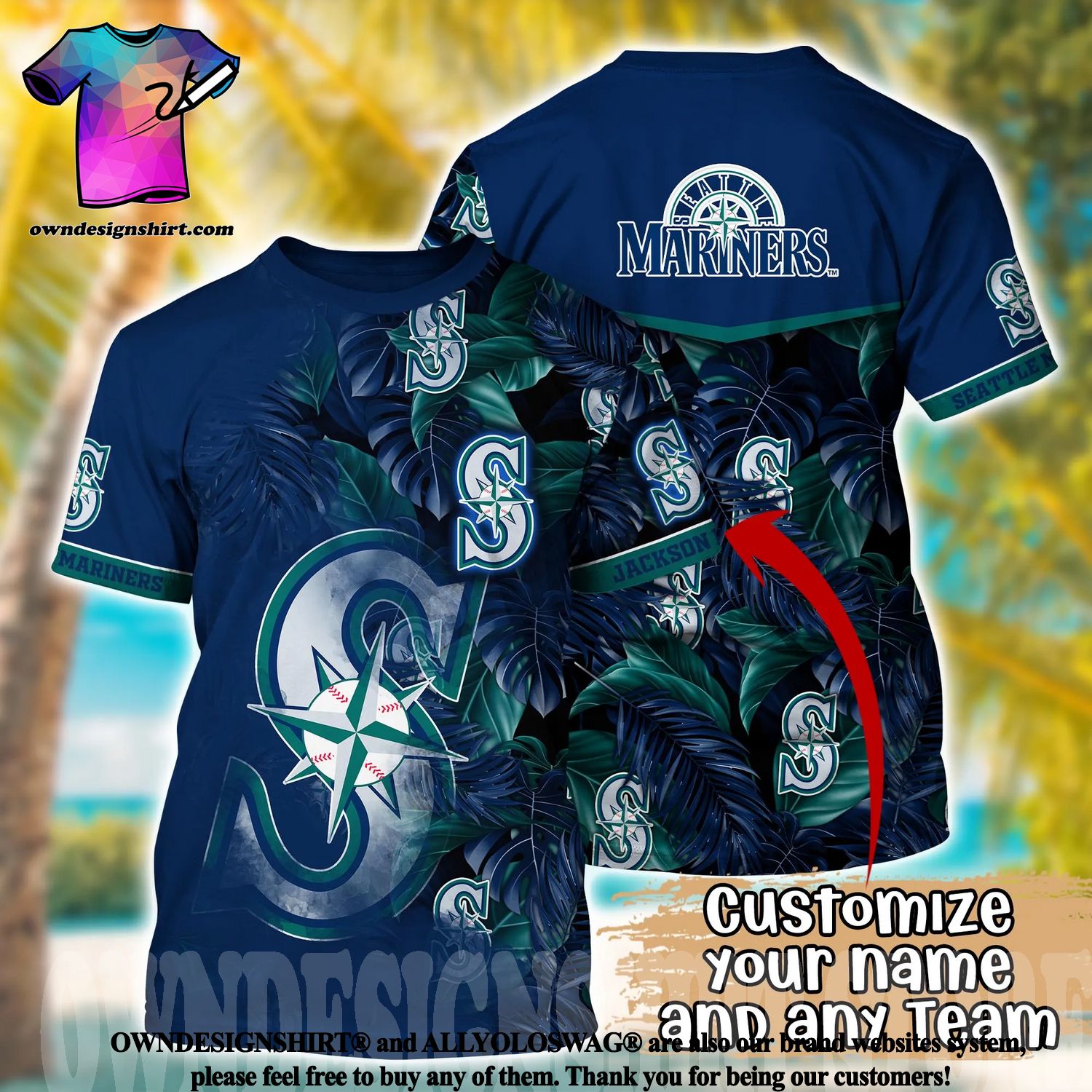 The best selling] Seattle Mariners MLB Floral Unisex All Over