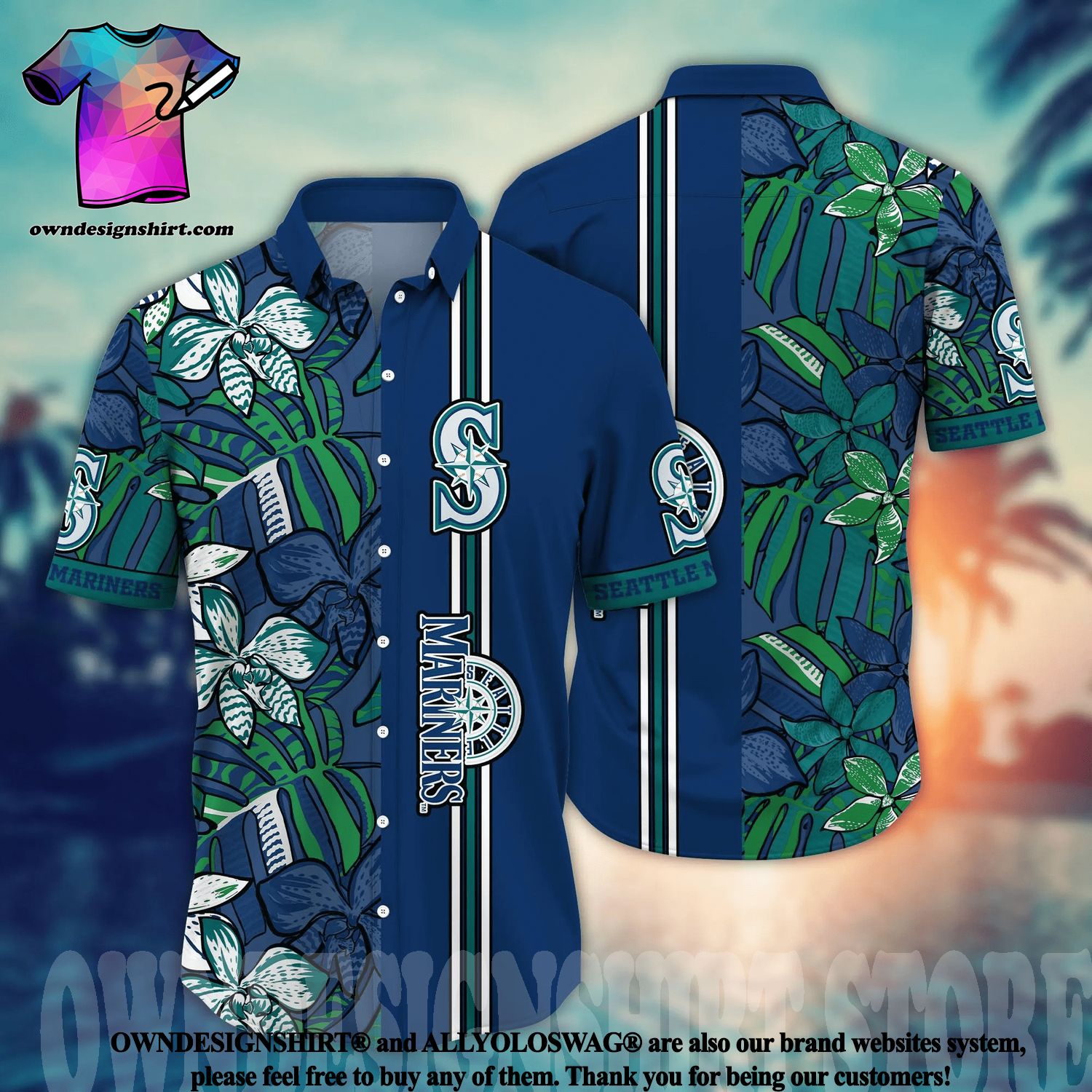 The best selling] Seattle Mariners MLB Floral Unisex All Over