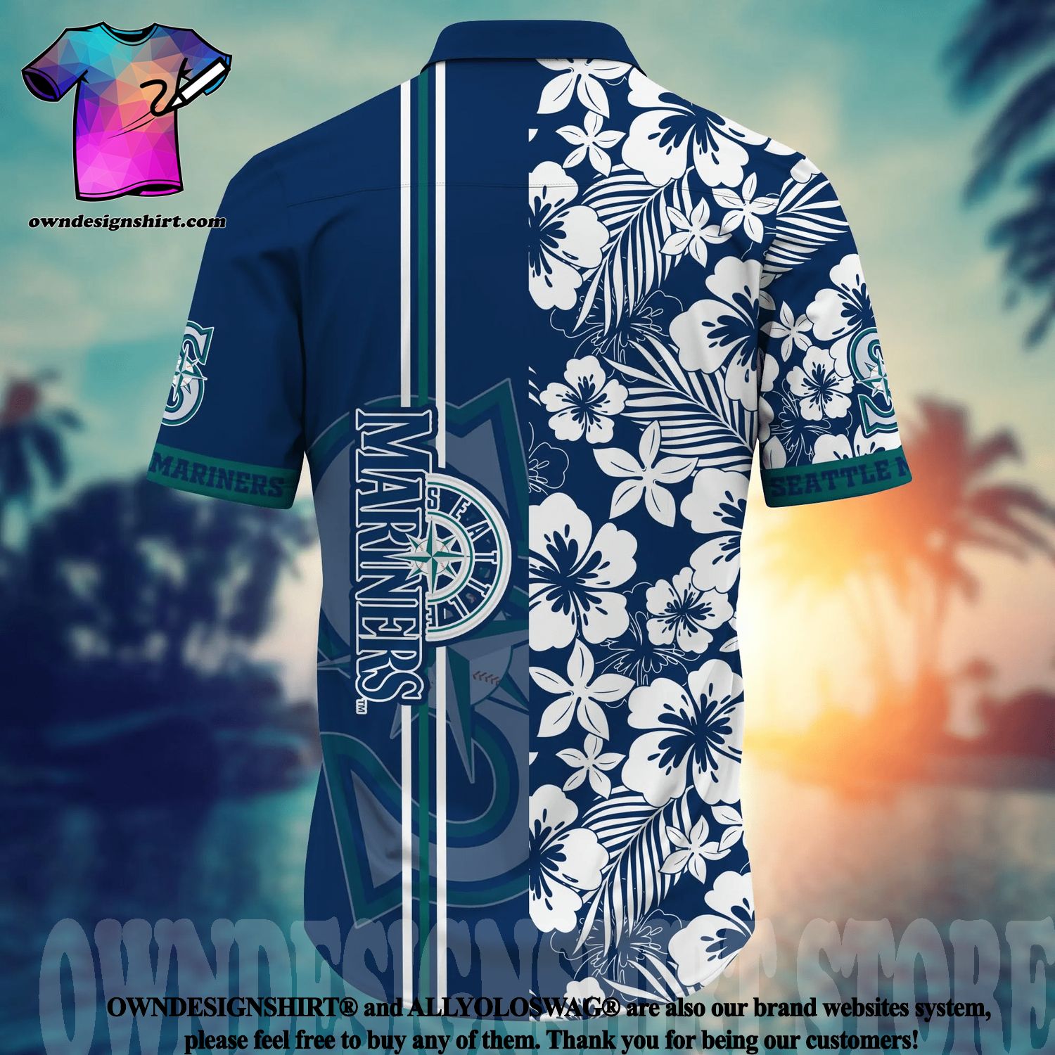 The best selling] Seattle Mariners MLB Floral Unisex All Over