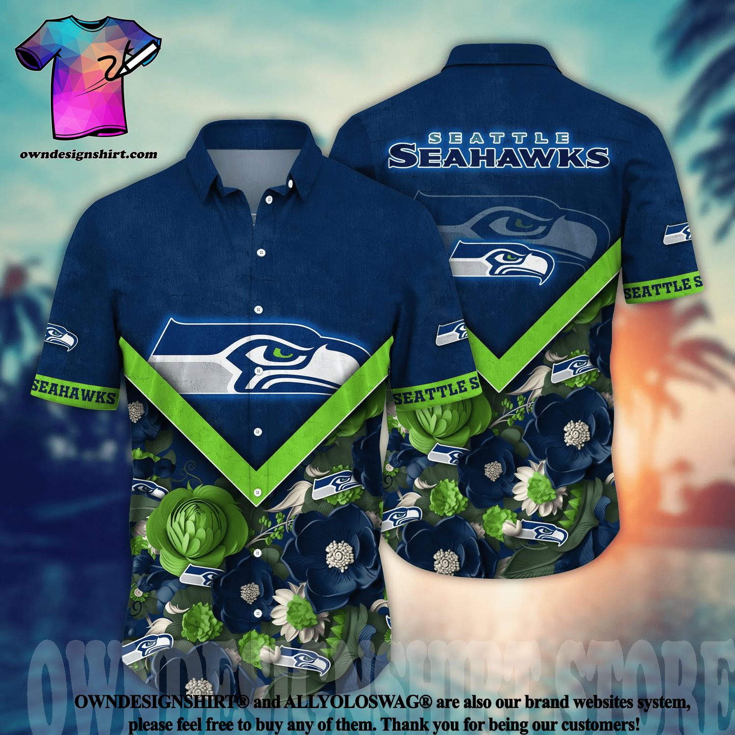 Seattle Seahawks Vintage 3D T-Shirts