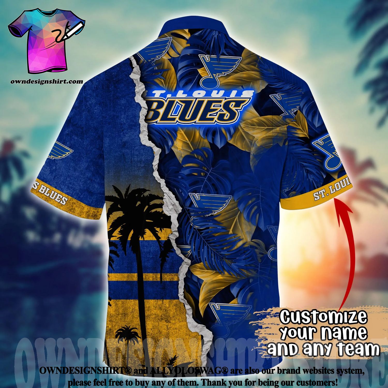 St Louis Blues NHL Flower Full Printing Classic Hawaiian Shirt