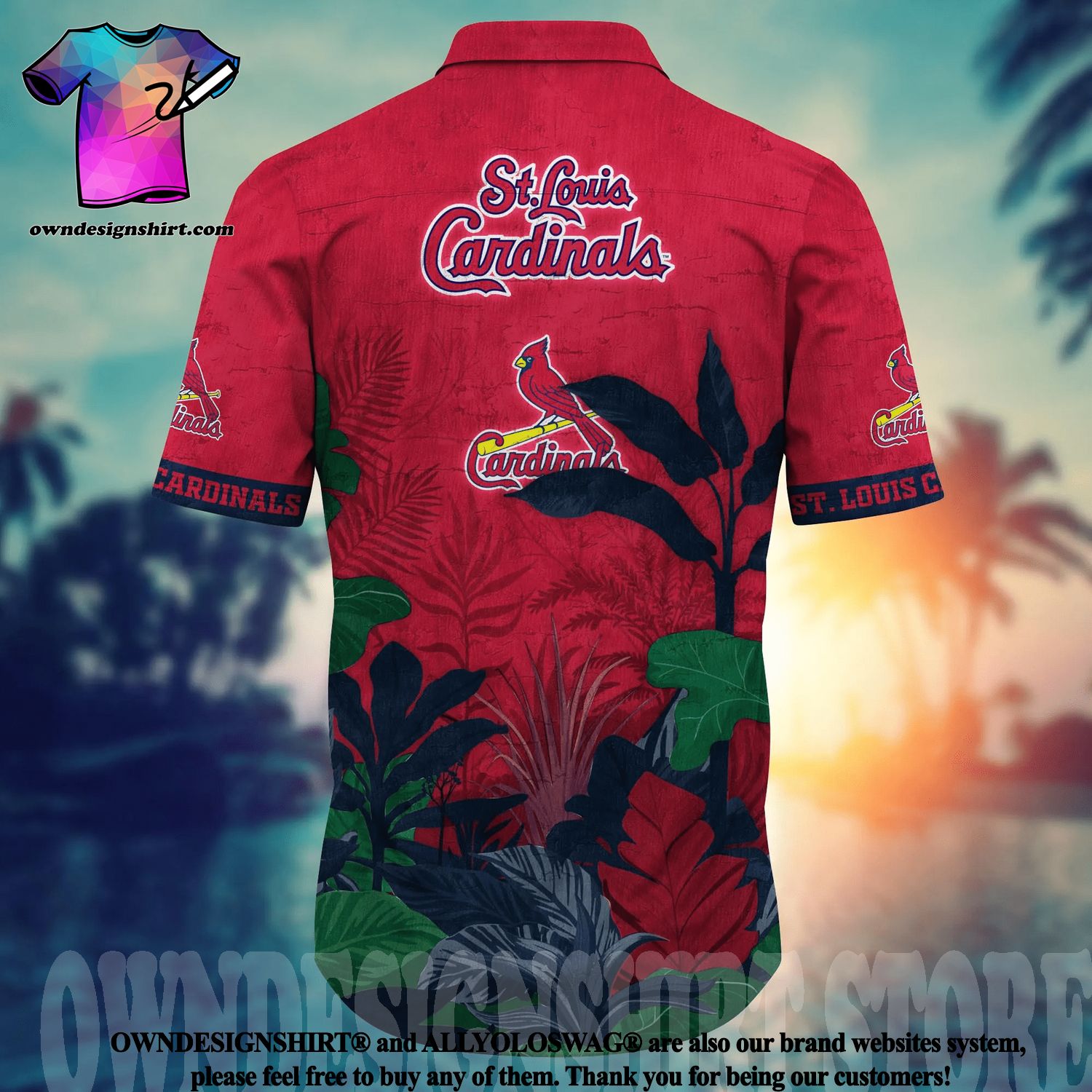 The best selling] St Louis Cardinals MLB Flower Full Print Unisex Hawaiian  Shirt