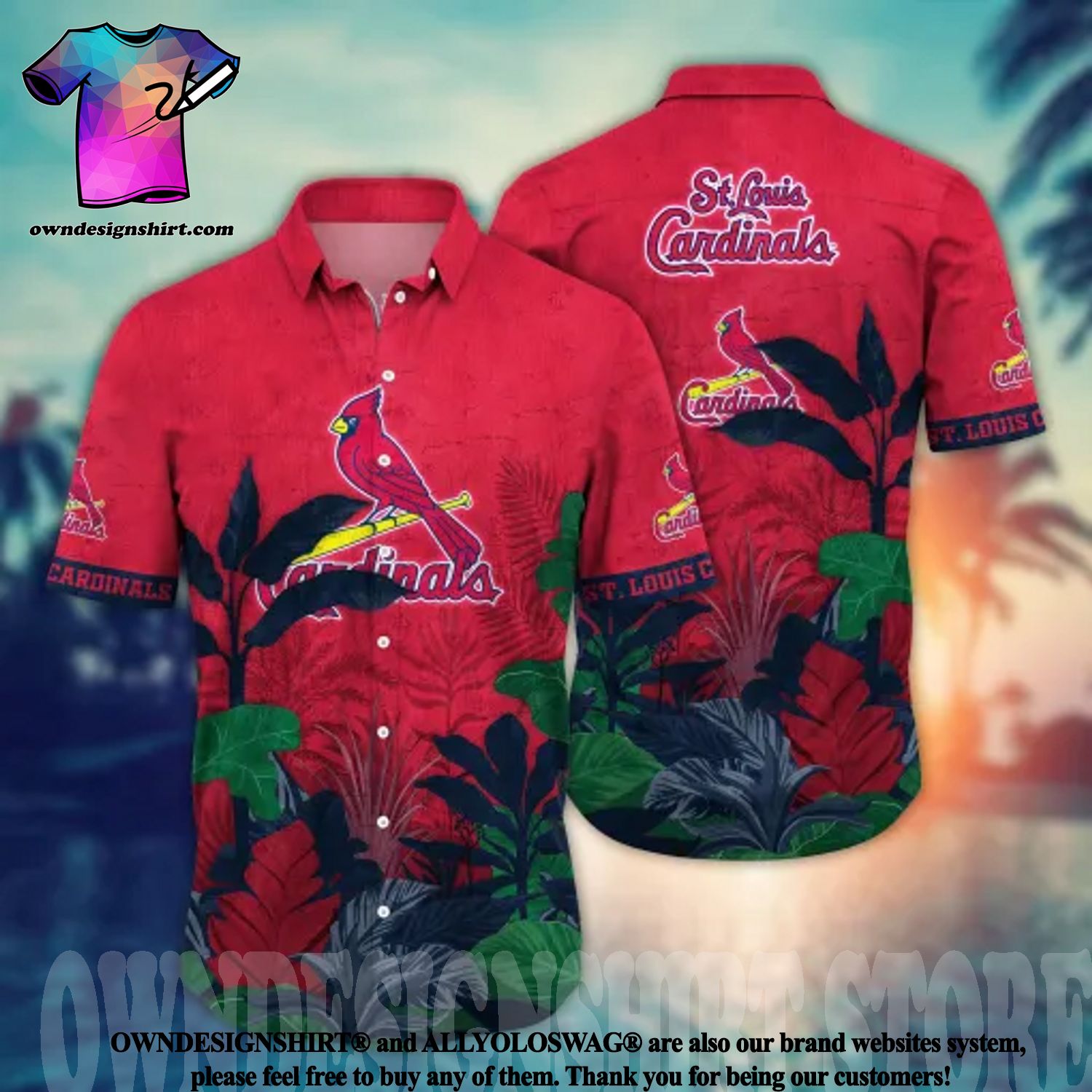 The best selling] St Louis Cardinals MLB Flower Full Print Unisex Hawaiian  Shirt