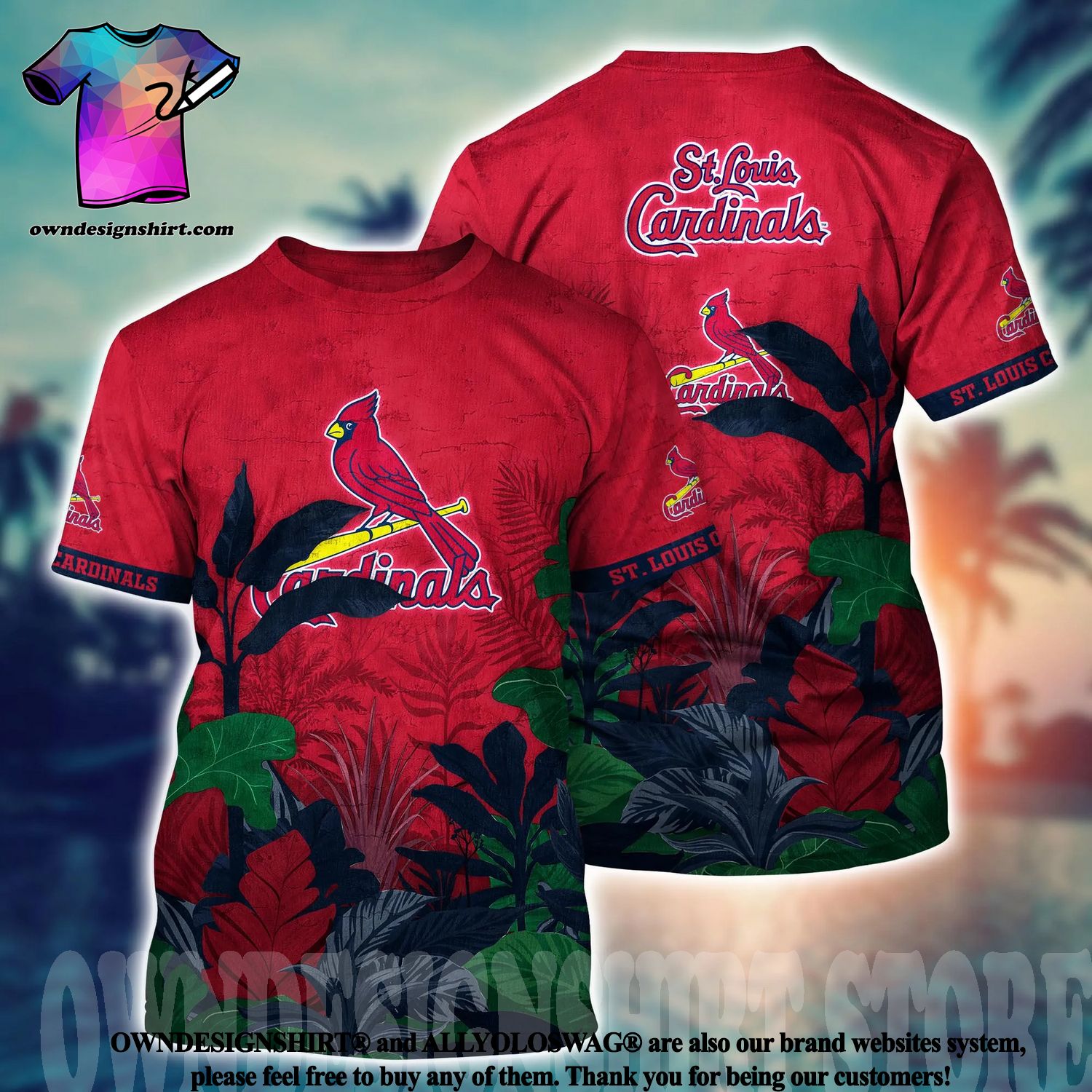 The best selling] St Louis Cardinals MLB Floral 3D Full Printing