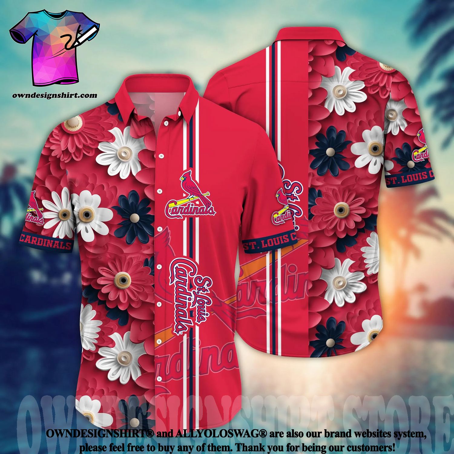St. Louis Cardinals Mlb Logo Hawaiian Shirt Men Youth Cardinals Aloha Shirt  - Best Seller Shirts Design In Usa