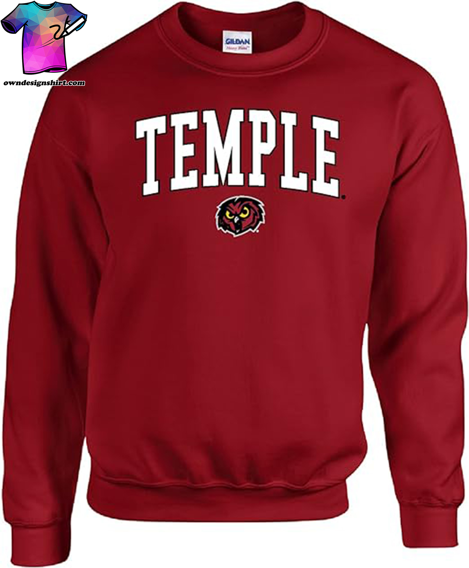 Temple Owls 2023 Rising Stars on the Court and in Style with the Jumbo Arch Crewneck Sweatshirt