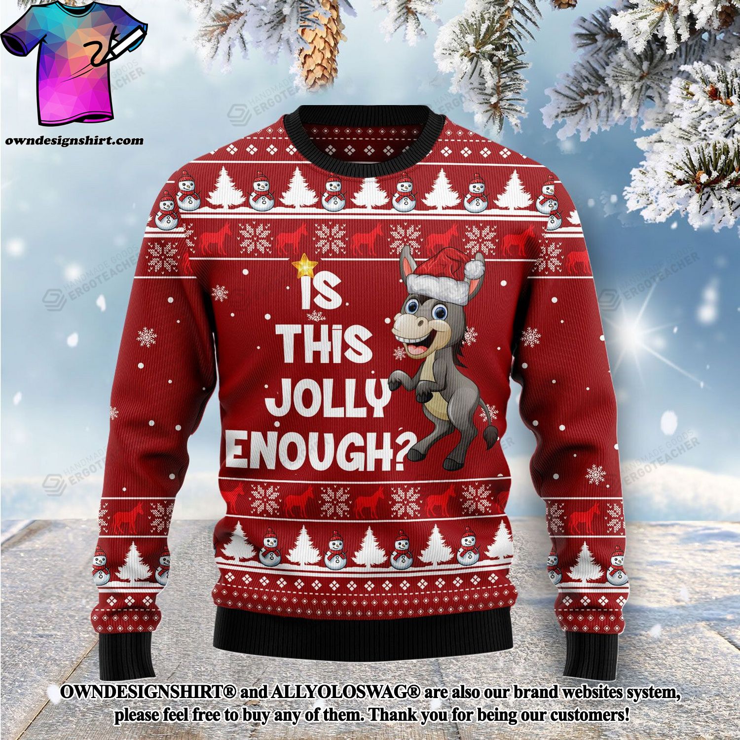 Donkey christmas outlet jumper