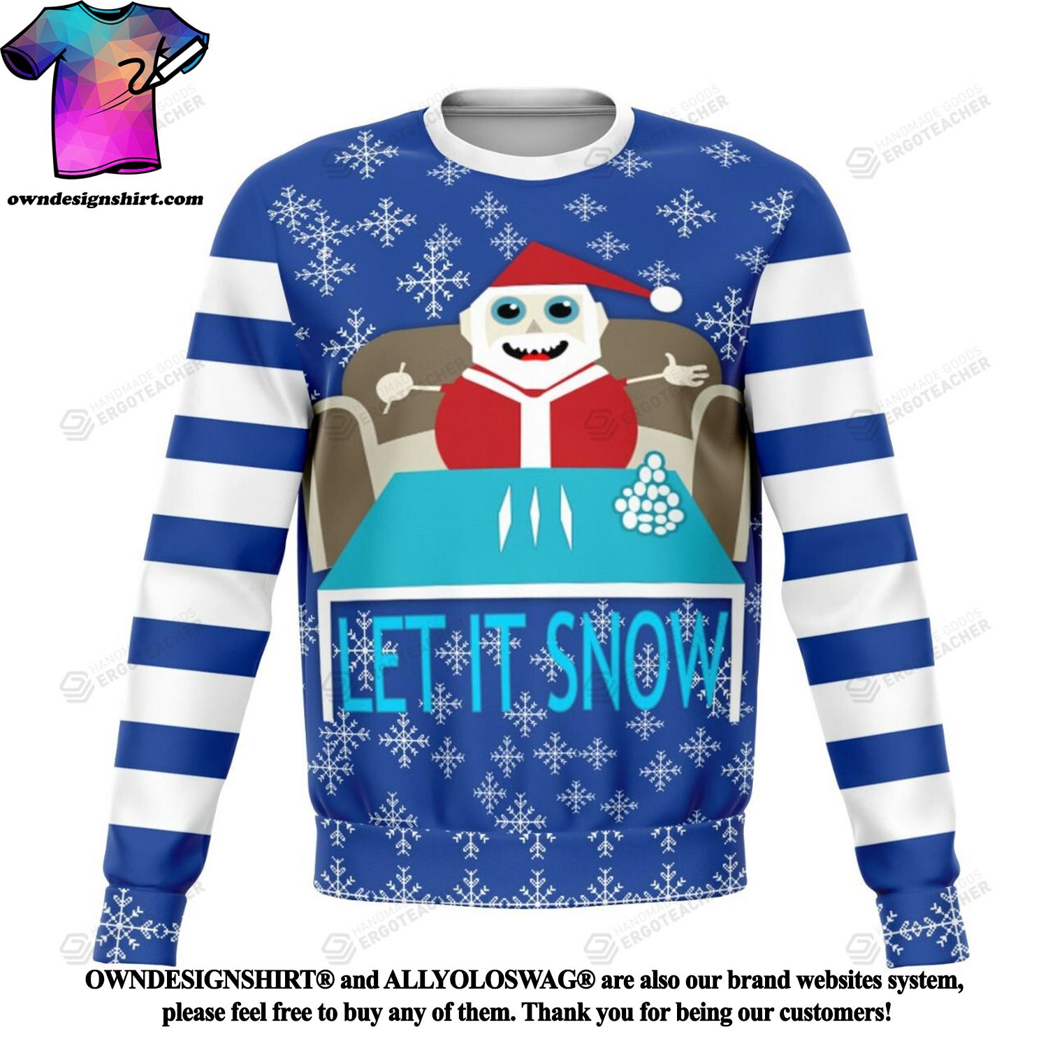 [The best selling] Let It Snow Offensive 3D Printed Ugly Christmas Sweater