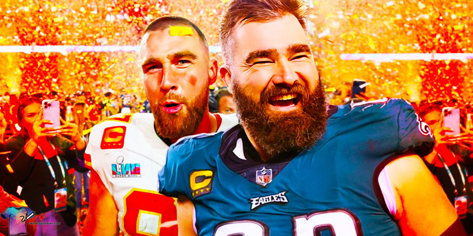 Brotherly Battle Travis and Jason Kelce Set to Clash on Monday Night Football in Super Bowl LVII Preview