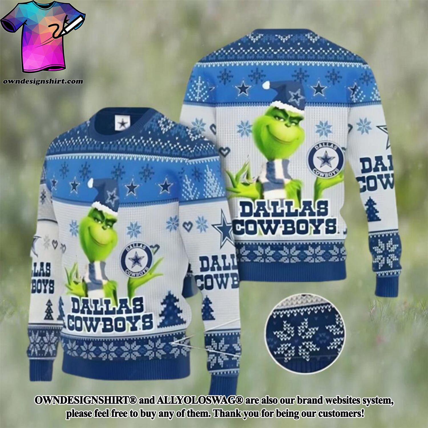 Dallas Cowboys Ugly Sweater Grinch Dallas Cowboys Ugly Christmas Sweater For Christmas