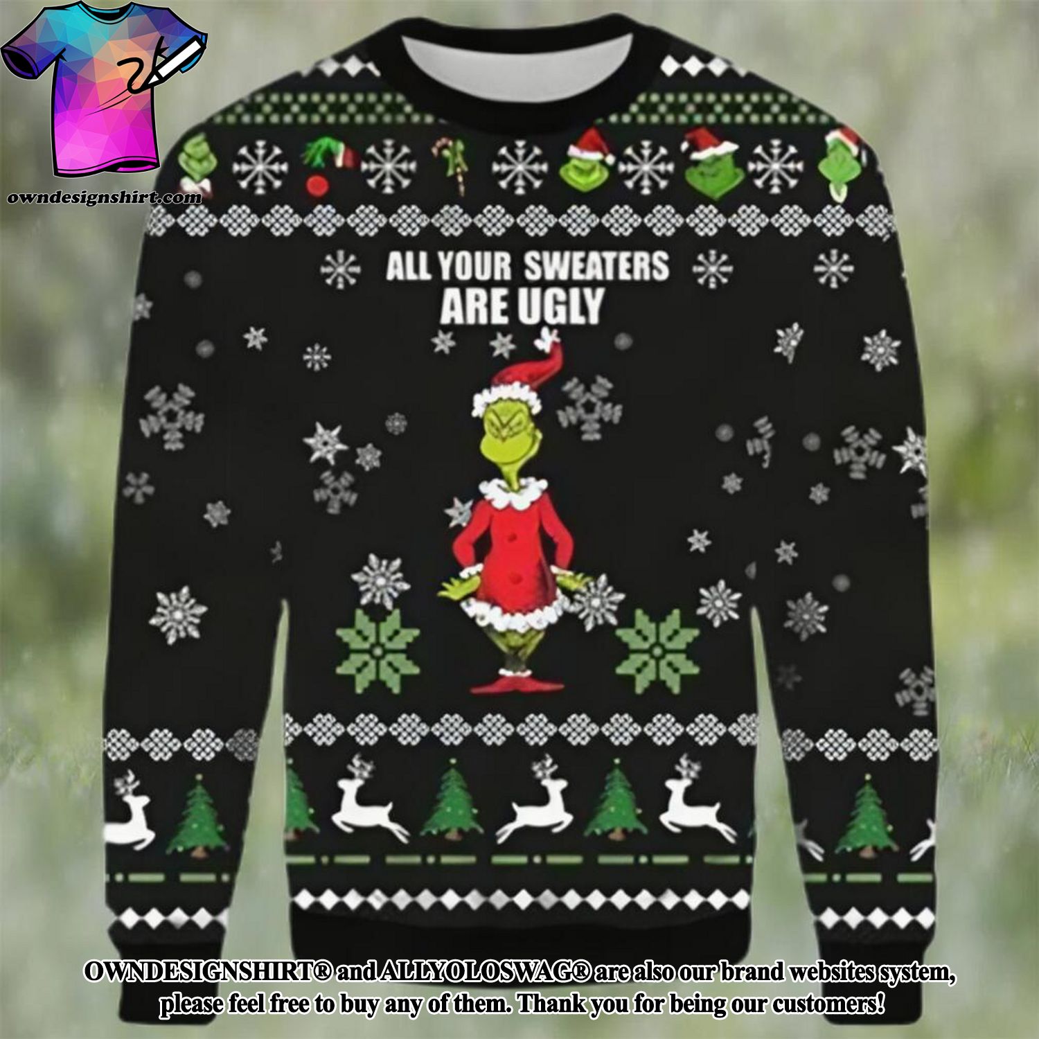 [The best selling] Grinch Christmas Sweater All Your Sweaters Are Ugly ...